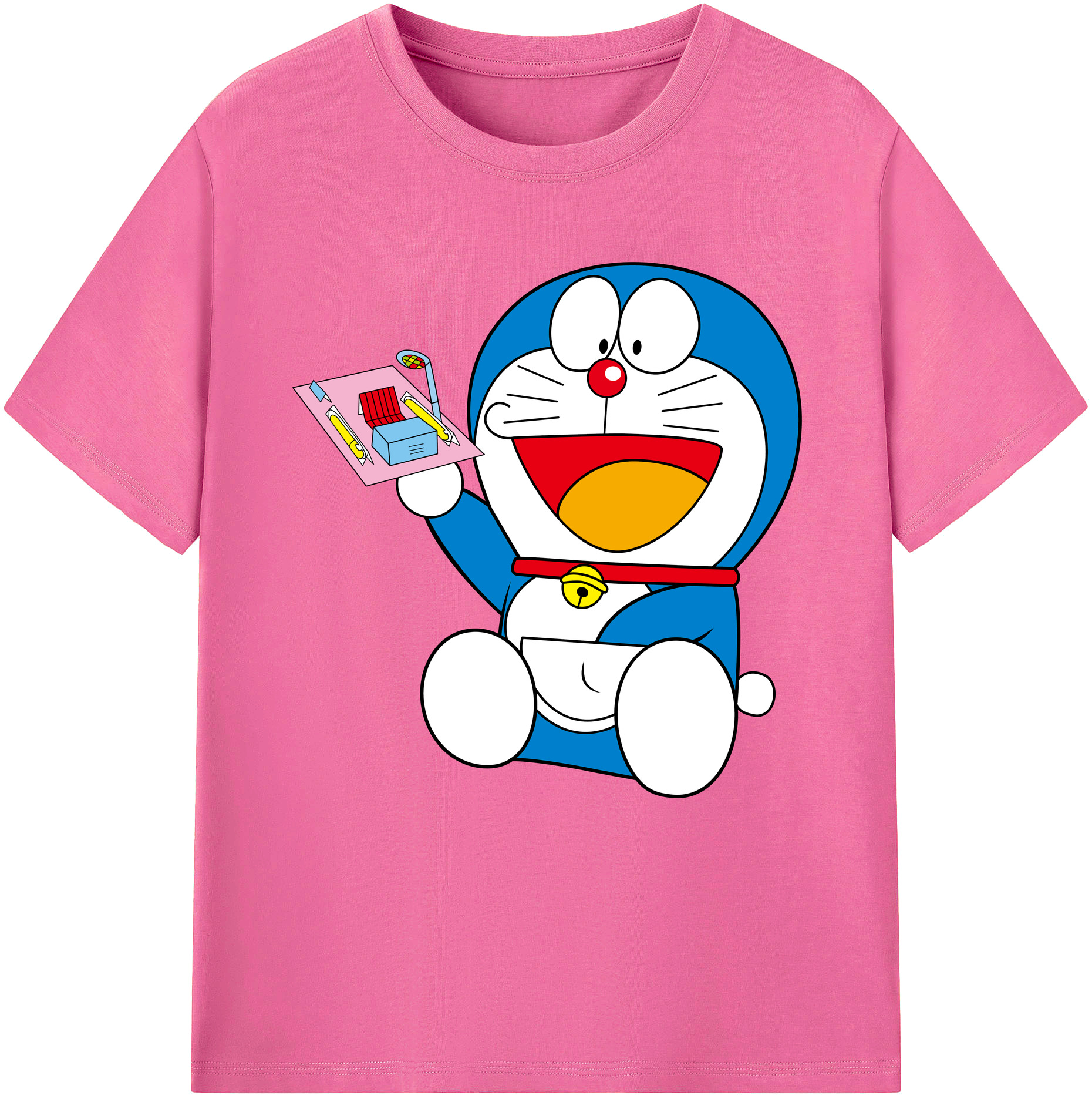 （画像用） ドラえもん Doraemon レディースカジュアルプリントTシャツ（綿100％）